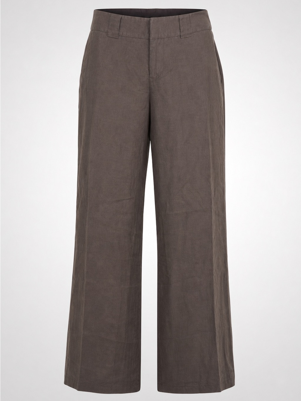 LONDONJEAN Women's Wide-Leg Corduroy Pants in Taupe